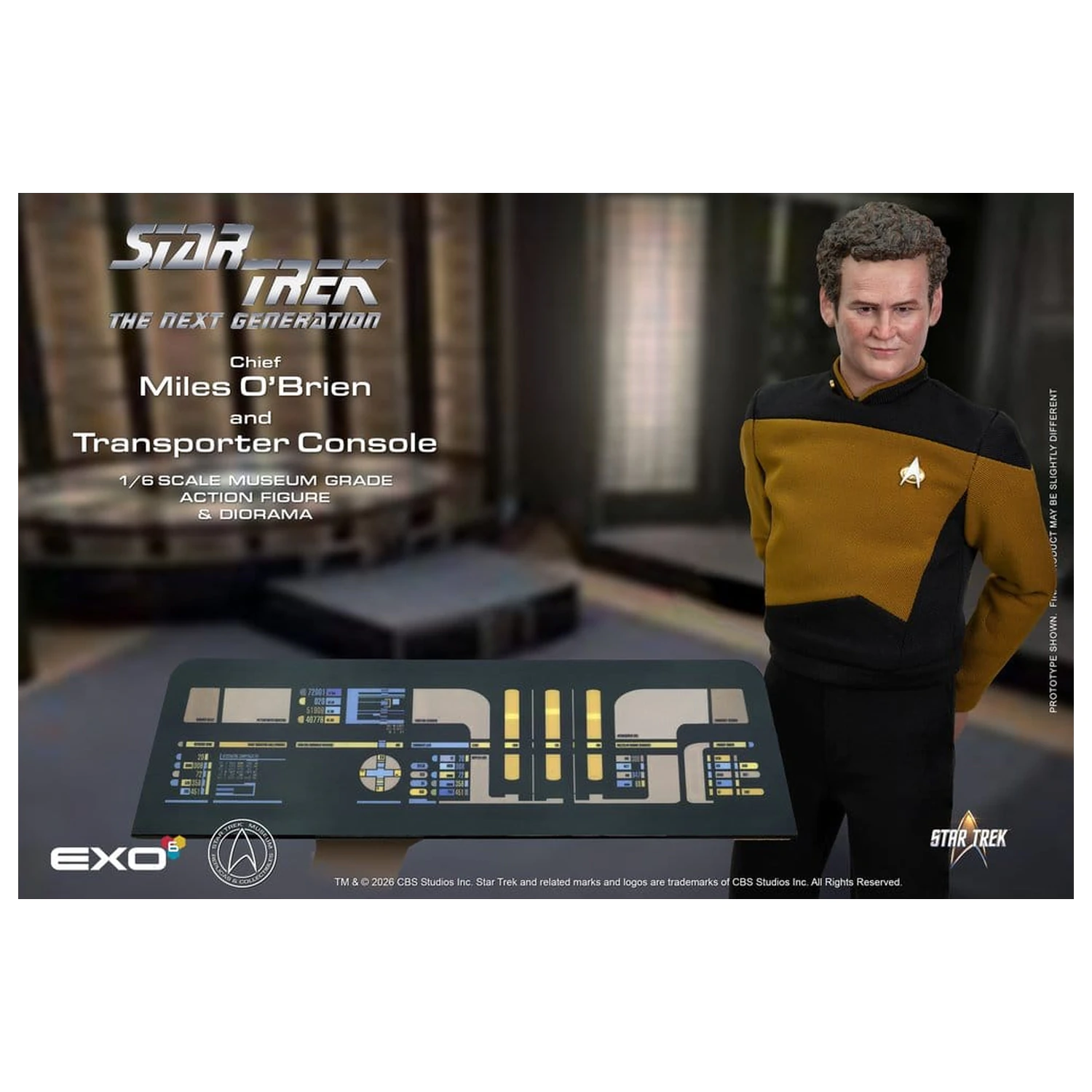 Star Trek: The Next Generation figurina de acțiune 1/6 Chief Miles O'Brien cu Transporter Console 30 cm poza produsului