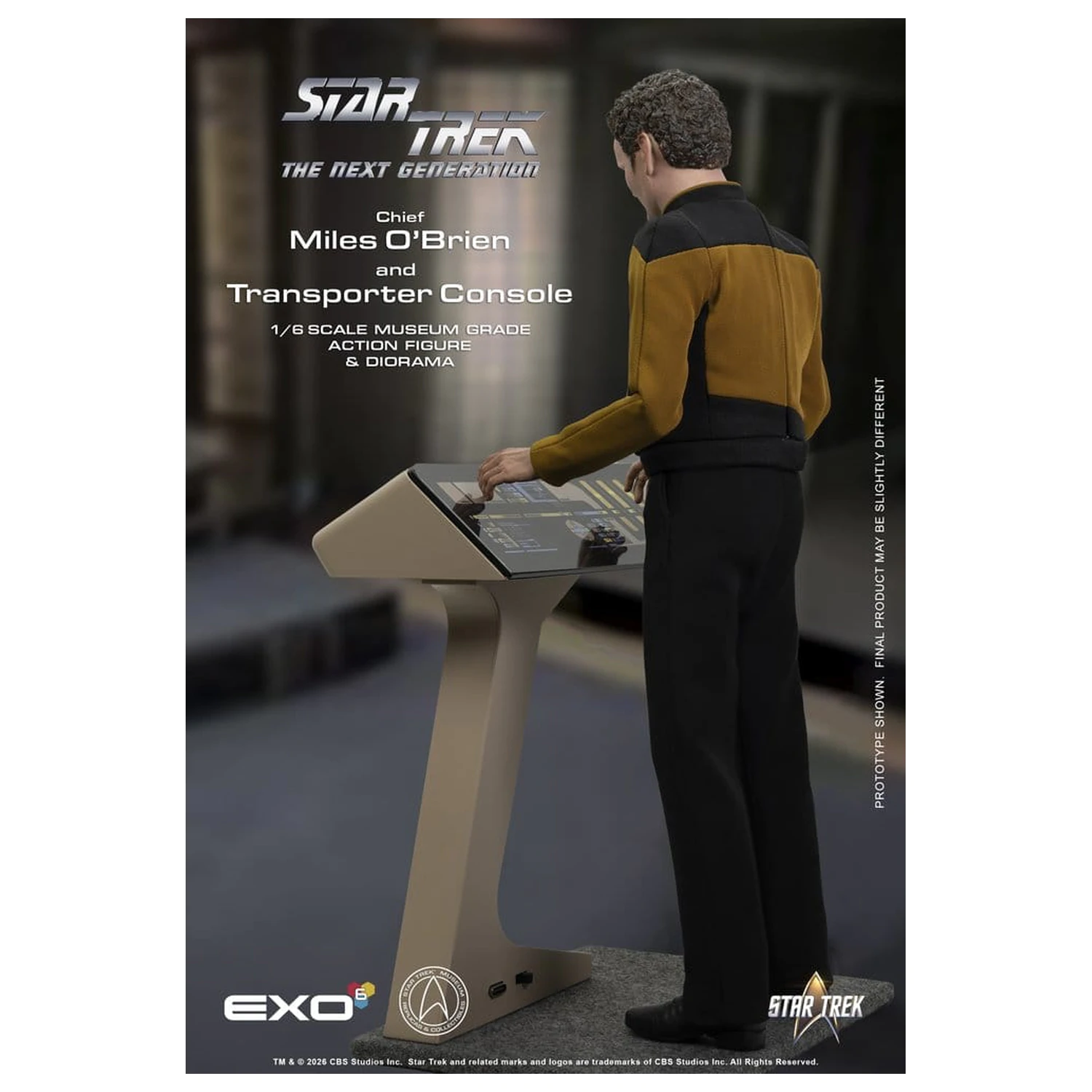 Star Trek: The Next Generation figurina de acțiune 1/6 Chief Miles O'Brien cu Transporter Console 30 cm poza produsului
