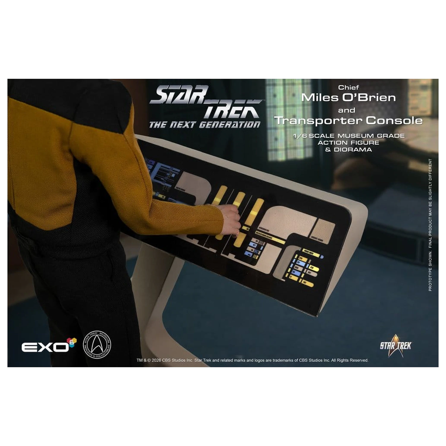 Star Trek: The Next Generation figurina de acțiune 1/6 Chief Miles O'Brien cu Transporter Console 30 cm poza produsului