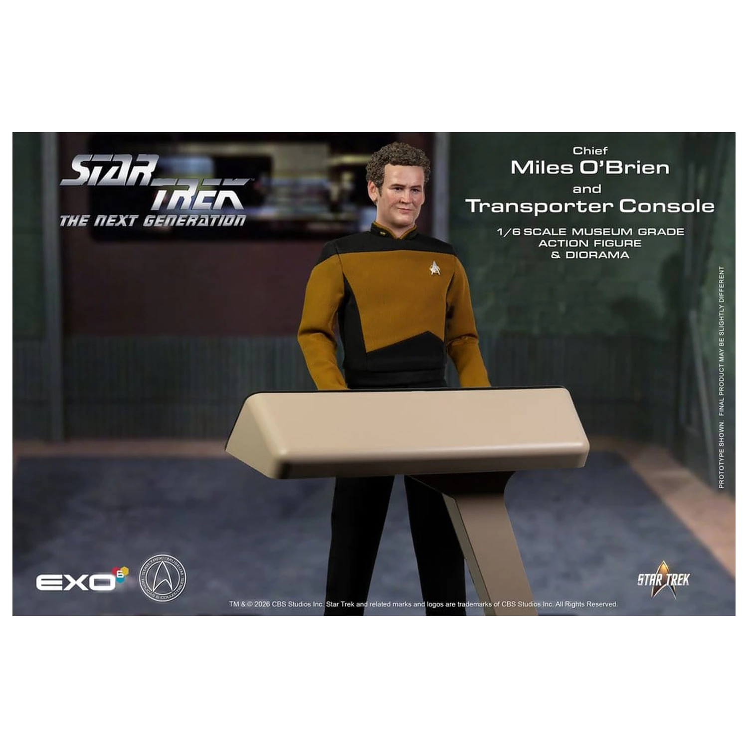 Star Trek: The Next Generation figurina de acțiune 1/6 Chief Miles O'Brien cu Transporter Console 30 cm poza produsului