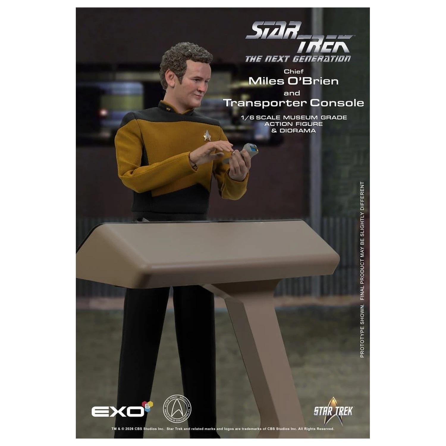 Star Trek: The Next Generation figurina de acțiune 1/6 Chief Miles O'Brien cu Transporter Console 30 cm poza produsului