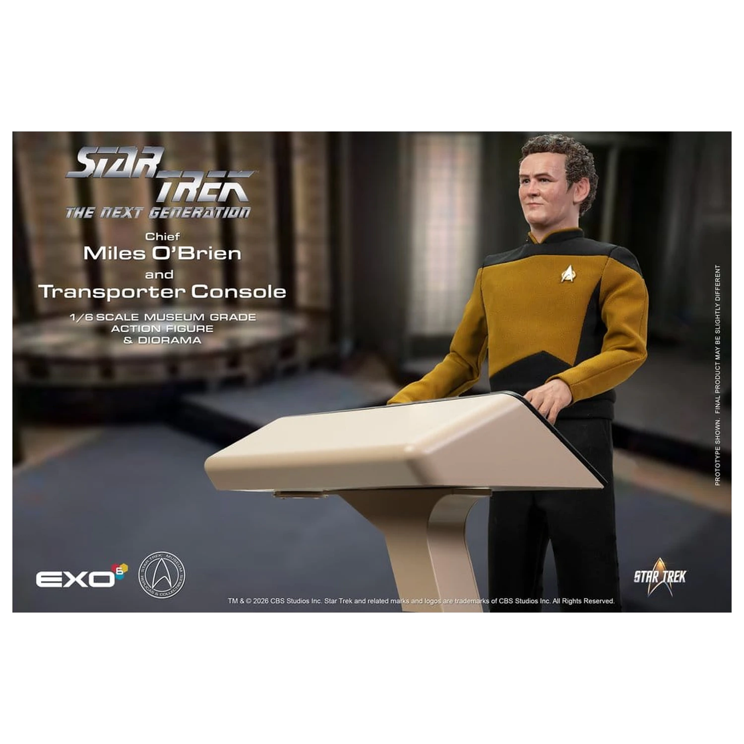 Star Trek: The Next Generation figurina de acțiune 1/6 Chief Miles O'Brien cu Transporter Console 30 cm poza produsului