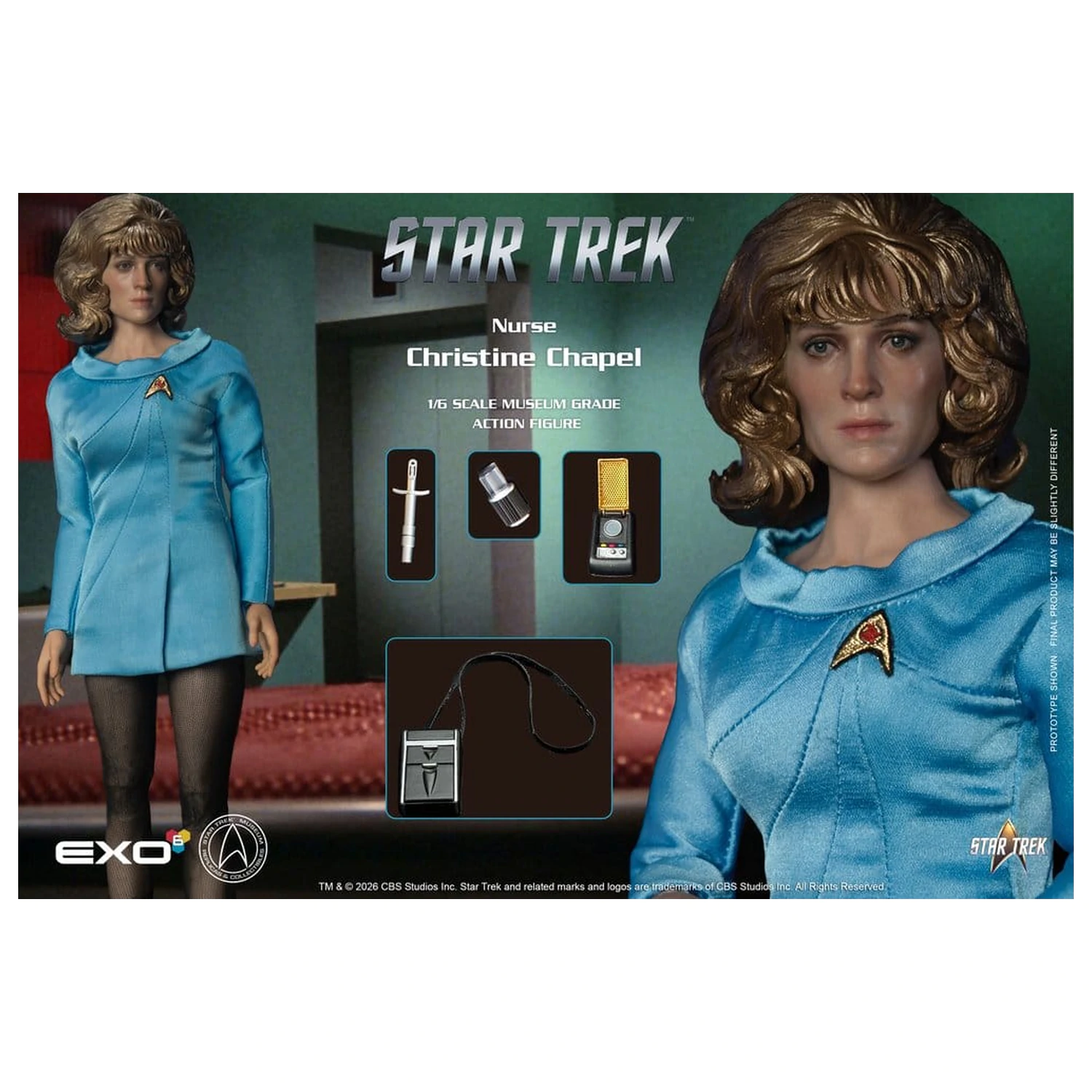 Star Trek: The Original Series Museum Grade Figurina de acțiune 1/6 Nurse Christine Chapel 28 cm poza produsului