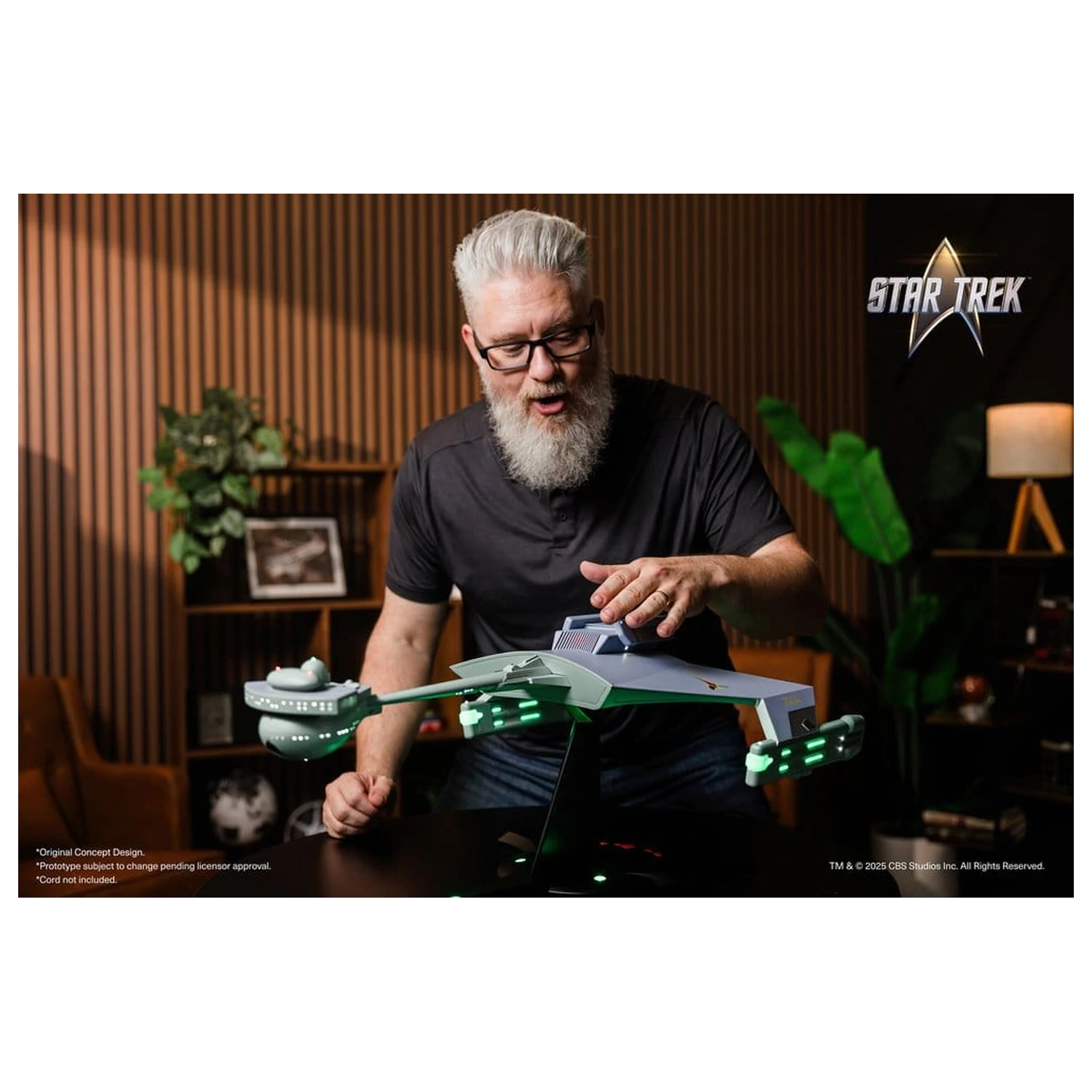 Star Trek TOS DieCast Replica la scara 1/350 a navetei de război Klingon D7 Original Concept Design heo EU Exclusive 66 cm poza produsului