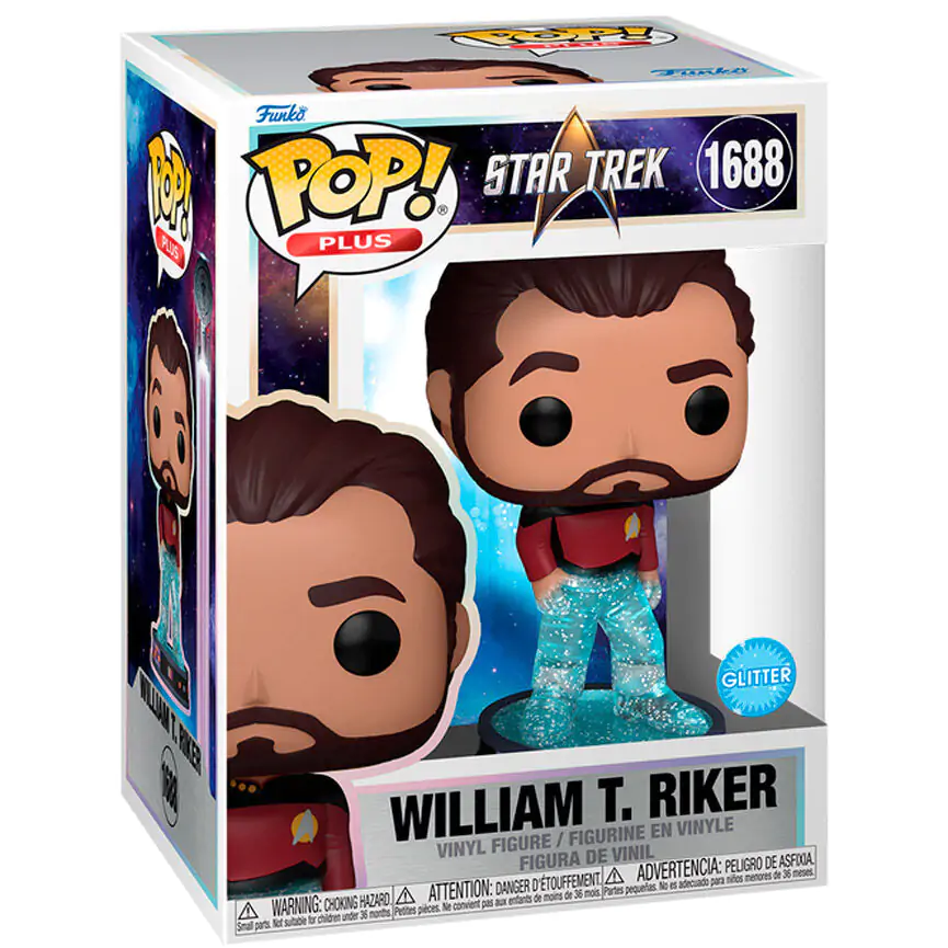 Star Trek Transporter Funko POP! Plus Movies Figurina Vinyl Riker 9 cm poza produsului