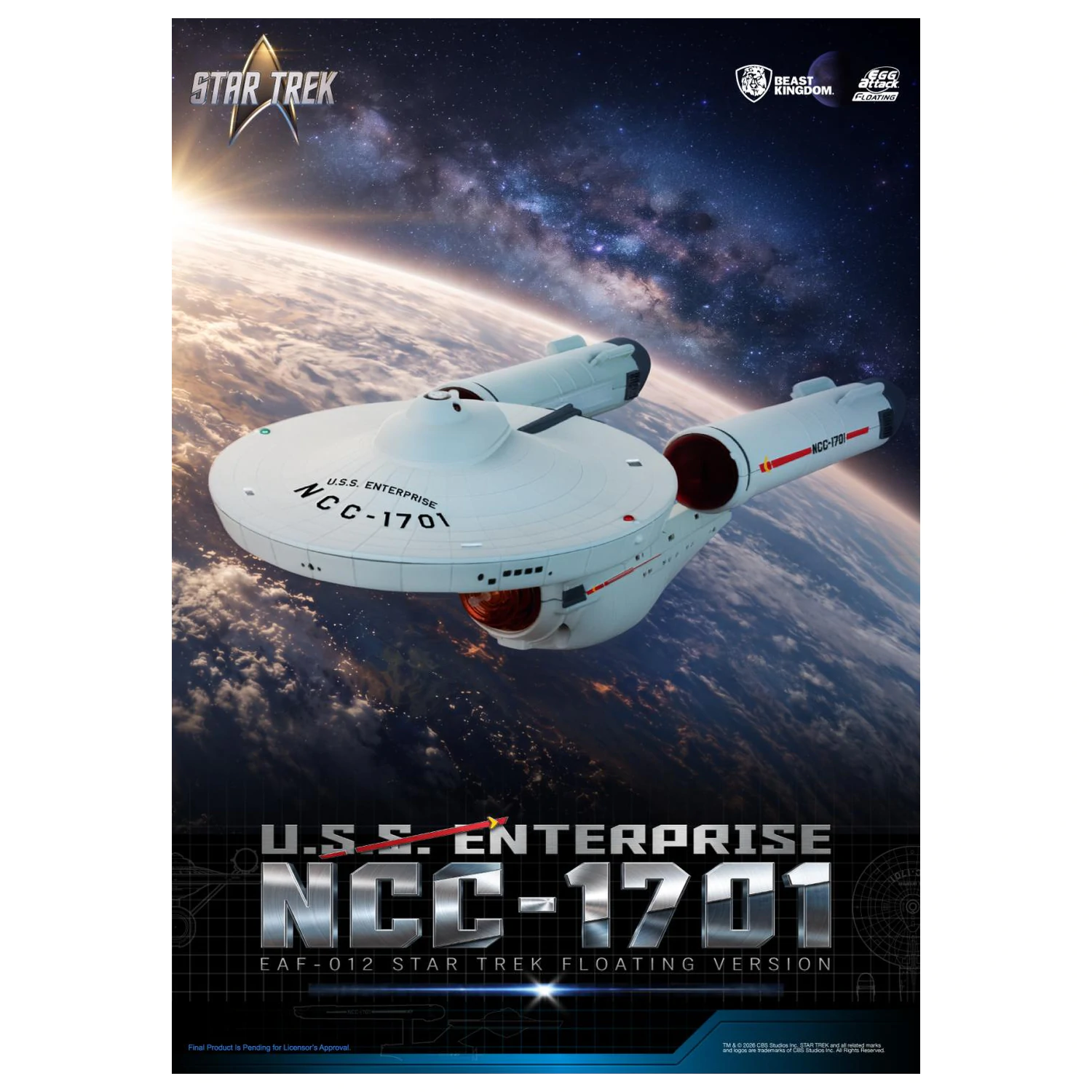 Statuie plutitoare Star Trek U.S.S. Enterprise NCC-1701 8.5cm poza produsului