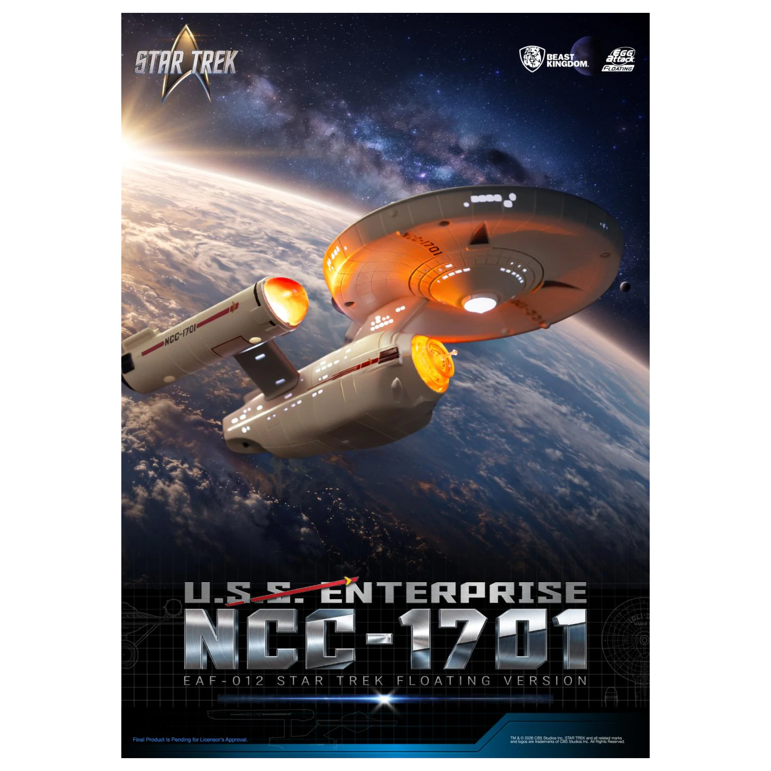 Statuie plutitoare Star Trek U.S.S. Enterprise NCC-1701 8.5cm poza produsului