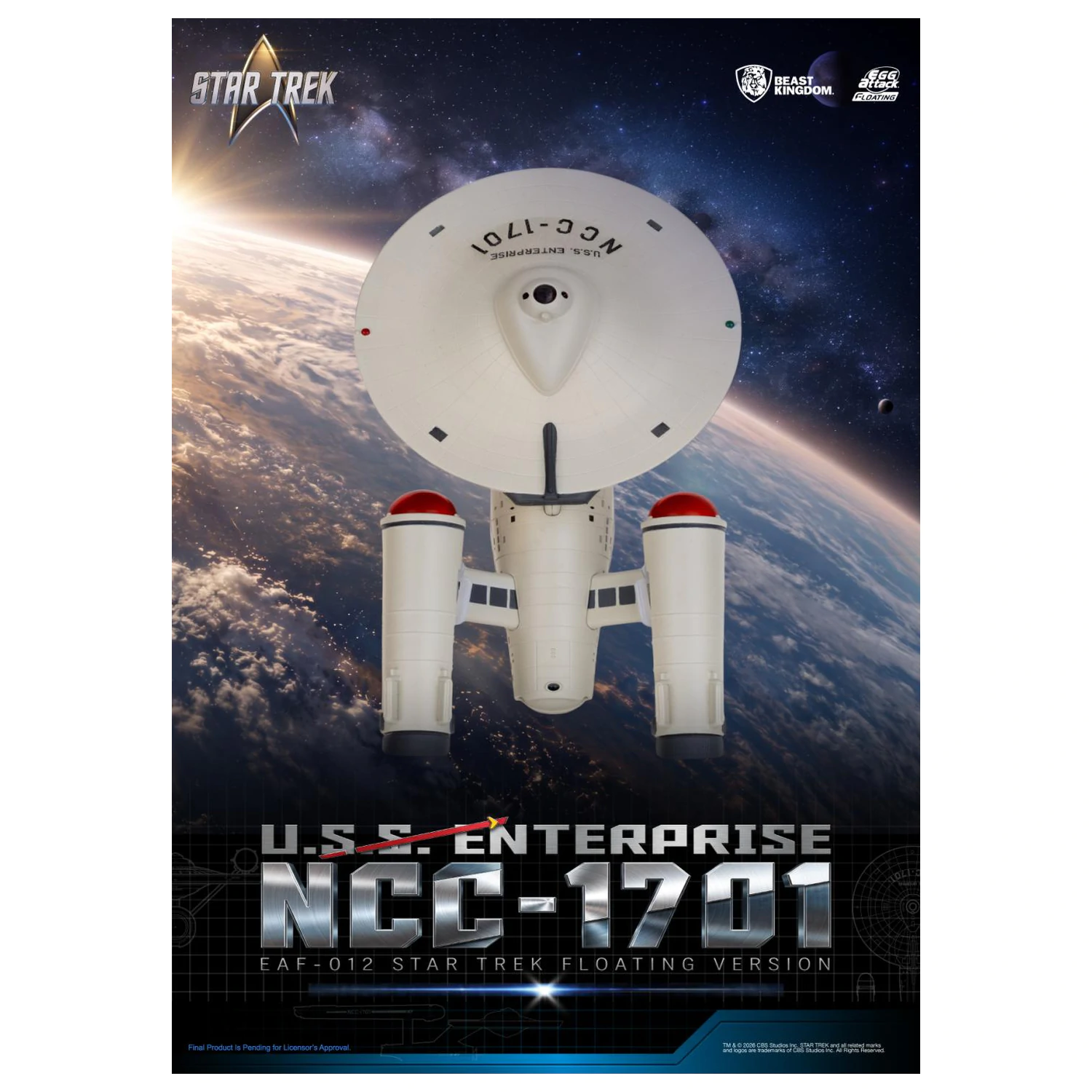 Statuie plutitoare Star Trek U.S.S. Enterprise NCC-1701 8.5cm poza produsului