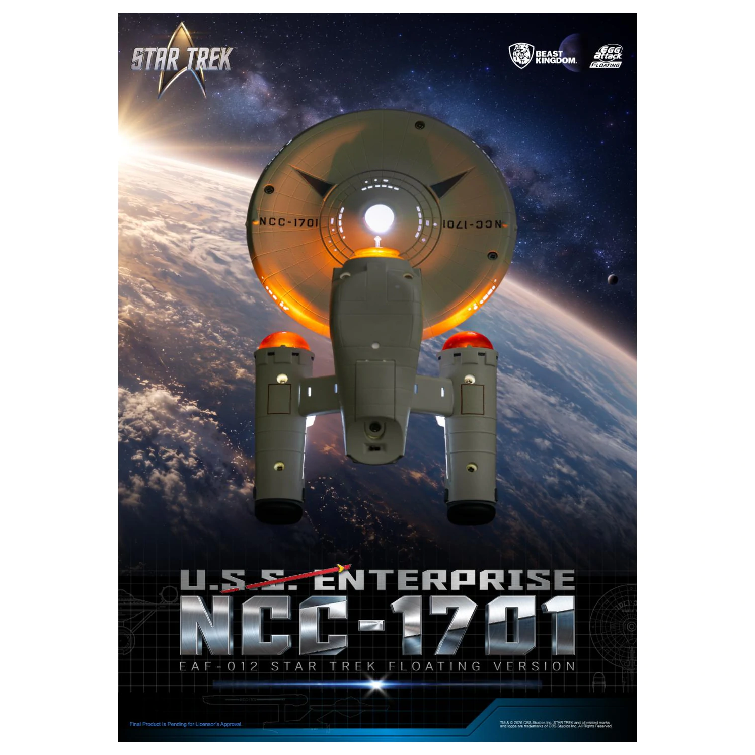 Statuie plutitoare Star Trek U.S.S. Enterprise NCC-1701 8.5cm poza produsului