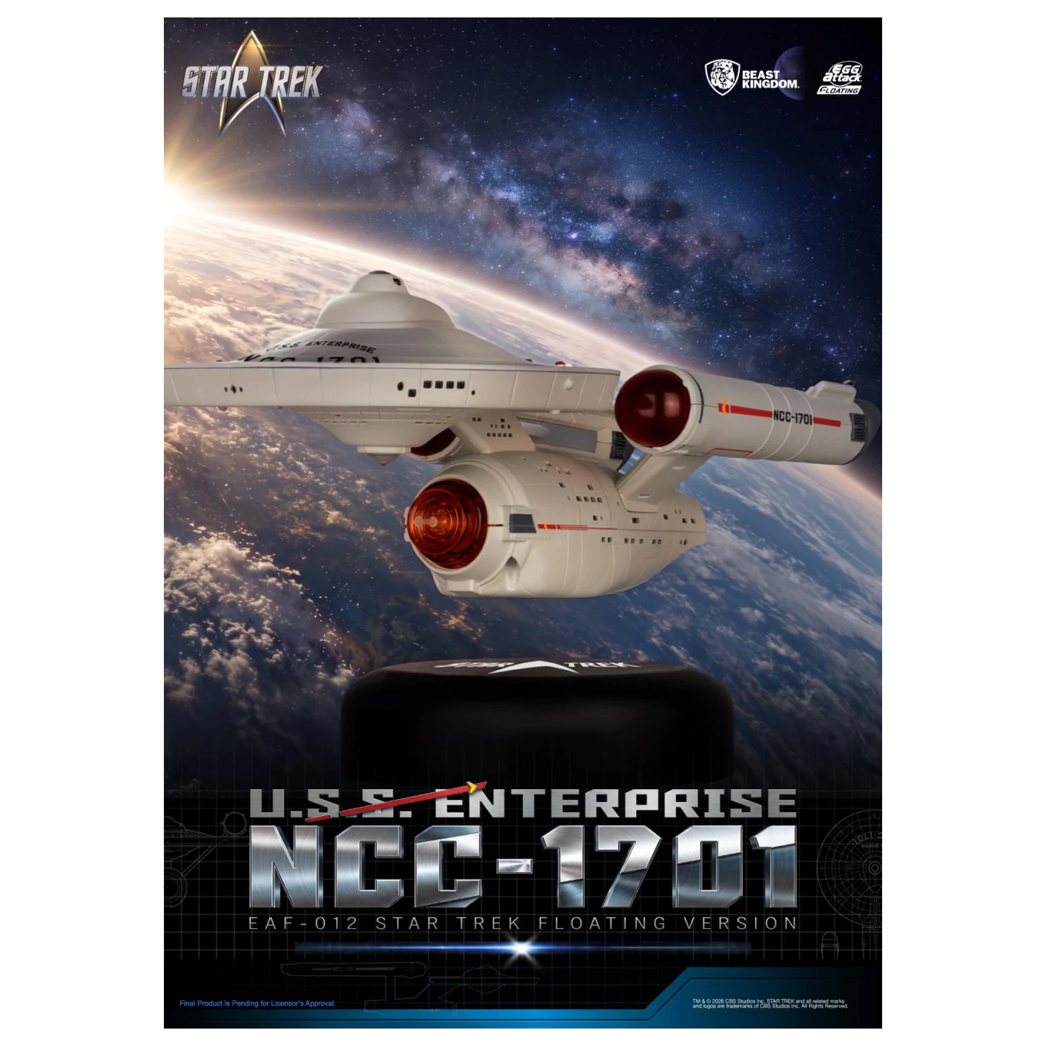 Statuie plutitoare Star Trek U.S.S. Enterprise NCC-1701 8.5cm poza produsului