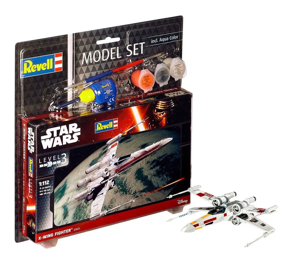 Star Wars Model Kit 1/112 Set Model Avion de Luptă X-Wing 11 cm poza produsului