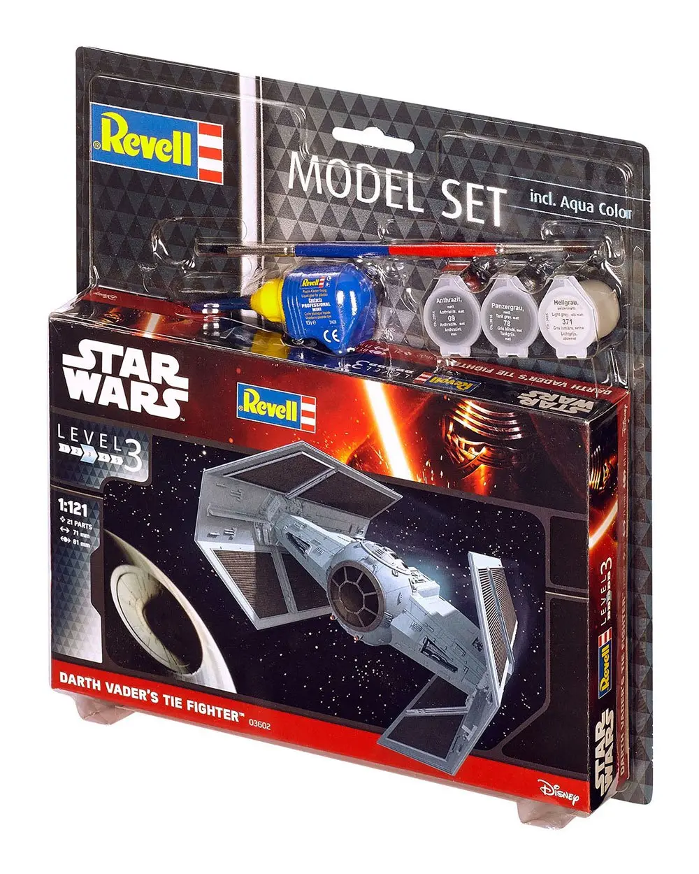 Star Wars Model Kit Set model 1/121 Darth Vader's TIE Fighter 7 cm poza produsului