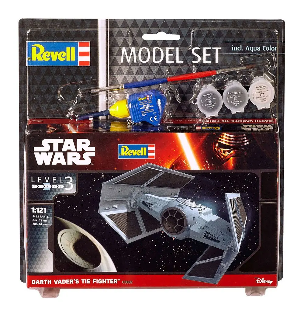Star Wars Model Kit Set model 1/121 Darth Vader's TIE Fighter 7 cm poza produsului