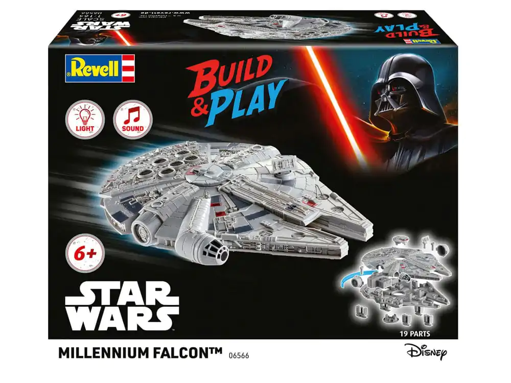 Star Wars Model Kit 1/164 Millennium Falcon 21 cm - Set model poza produsului