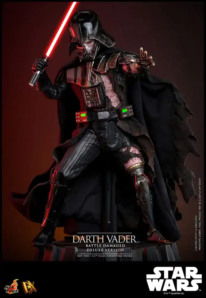 Figurină de acțiune Star Wars 1/6 Darth Vader (Deteriorat în luptă) Versiune Deluxe 35 cm poza produsului