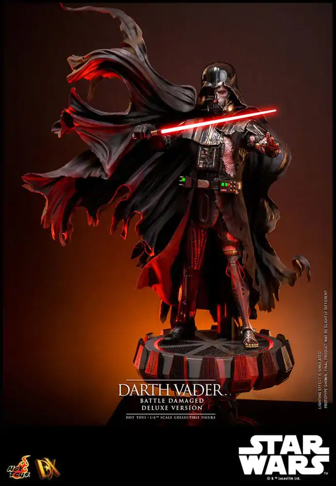 Figurină de acțiune Star Wars 1/6 Darth Vader (Deteriorat în luptă) Versiune Deluxe 35 cm poza produsului