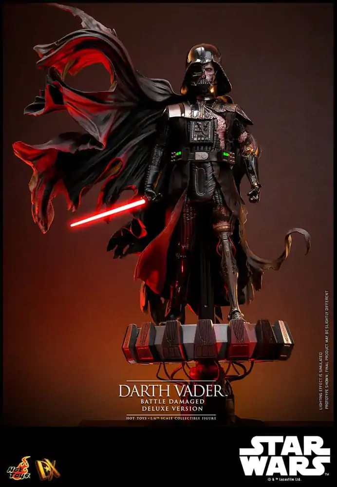 Figurină de acțiune Star Wars 1/6 Darth Vader (Deteriorat în luptă) Versiune Deluxe 35 cm poza produsului