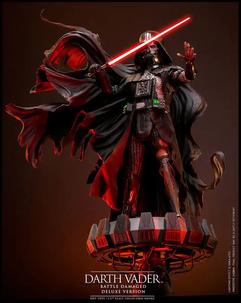 Figurină de acțiune Star Wars 1/6 Darth Vader (Deteriorat în luptă) Versiune Deluxe 35 cm poza produsului