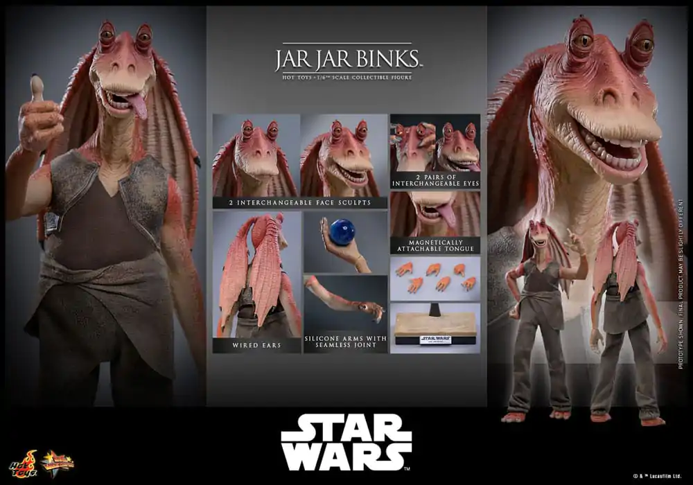 Star Wars Figurina de actiune 1/6 Jar Jar Binks 33 cm poza produsului