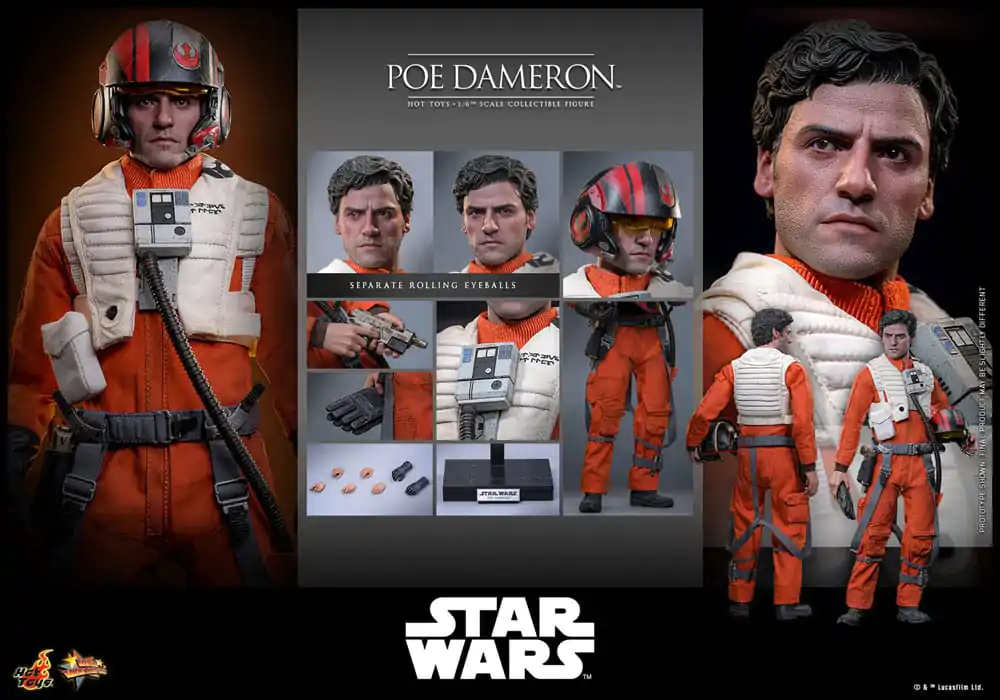 Star Wars Figurină de acțiune 1/6 Poe Dameron 30 cm poza produsului