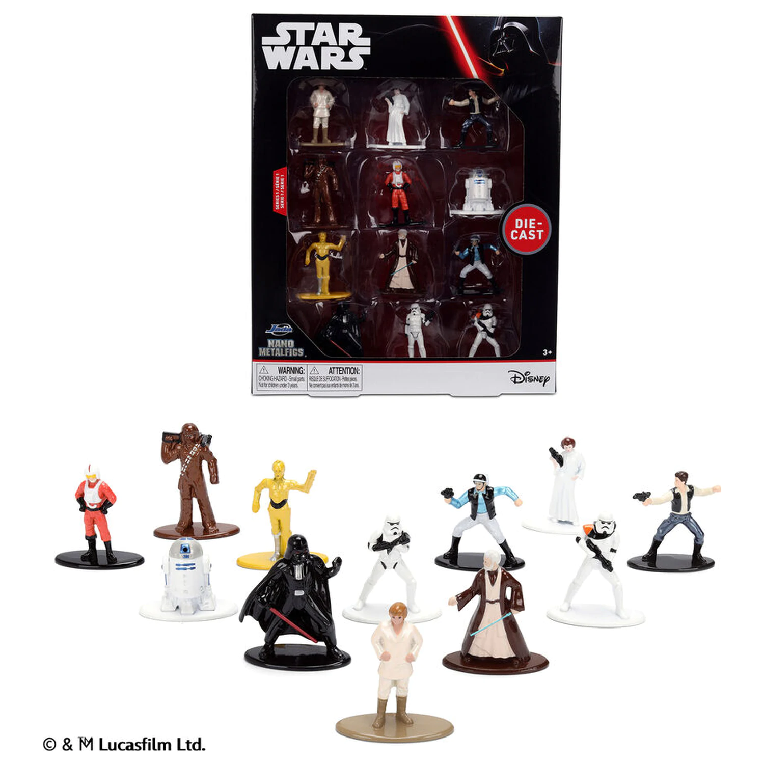 Star Wars pachet 12 figurine metalice 4cm poza produsului