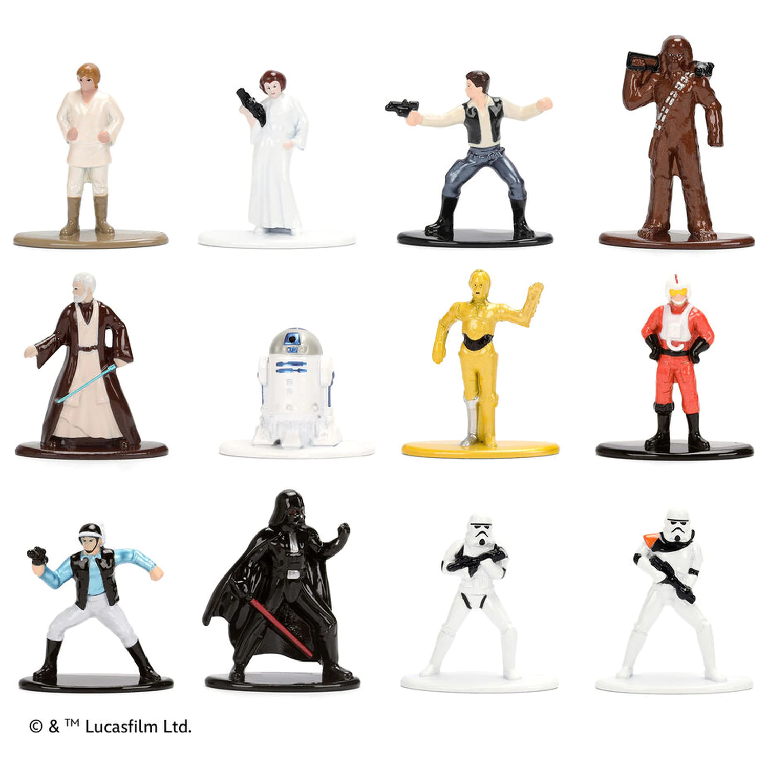 Star Wars pachet 12 figurine metalice 4cm poza produsului