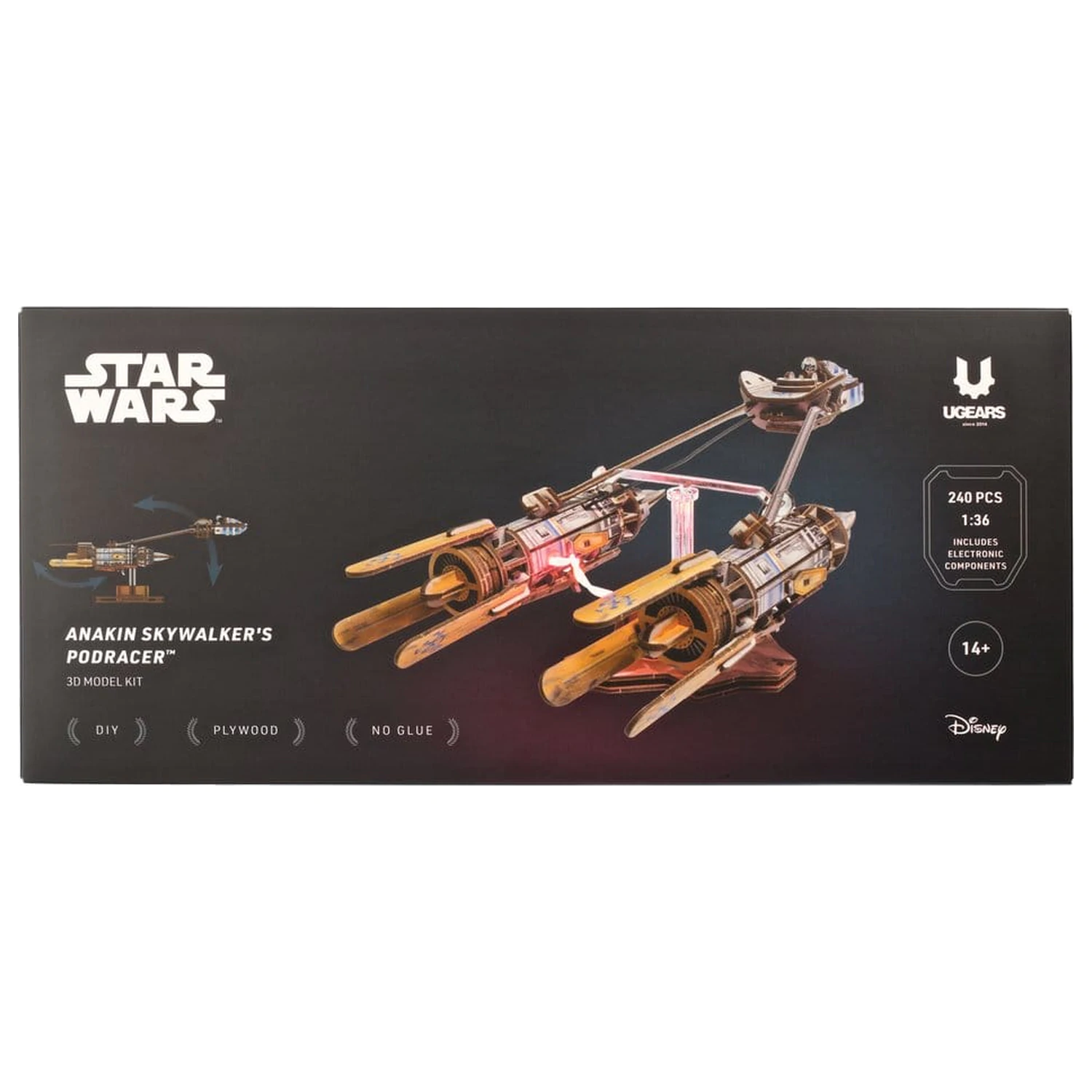 Star Wars 3D puzzle din lemn Podracerul lui Anakin Skywalker poza produsului