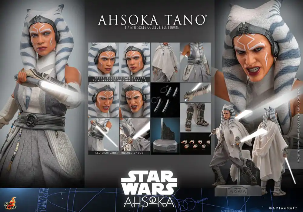 Star Wars: Ahsoka figurina de acțiune 1/6 Ahsoka Tano 28 cm poza produsului