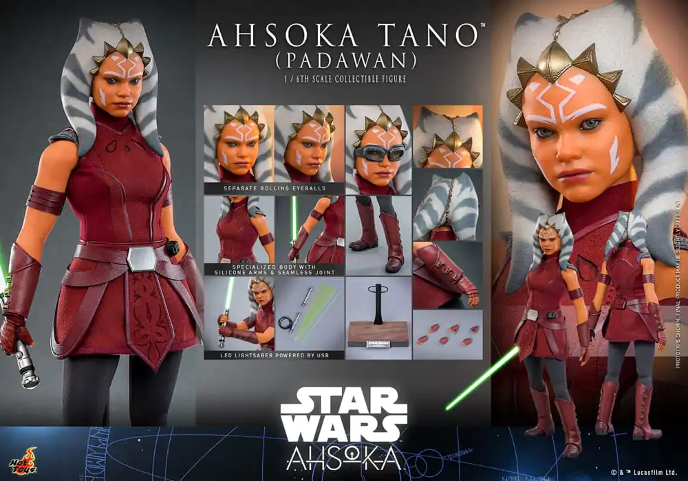 Star Wars: Ahsoka figurina de actiune 1/6 Ahsoka Tano (Padawan) 27 cm poza produsului