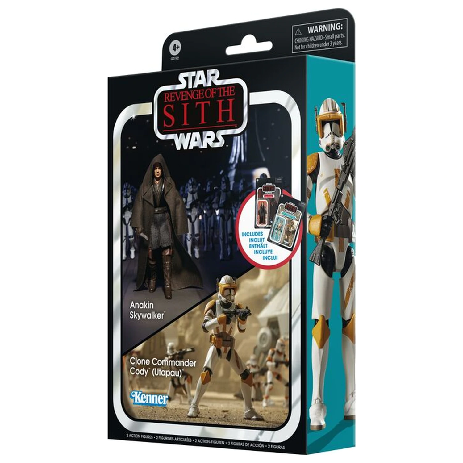 Star Wars Anakin Skywalker si Clone Commander Cody Utapau pack figurina 9.5cm poza produsului