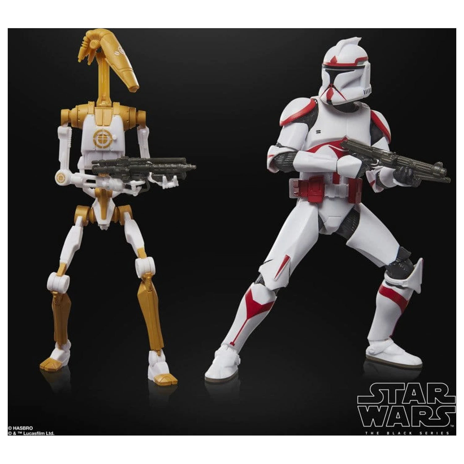 Star Wars: Battlefront II Black Series Figurina de acțiune 2-Pack Phase I Assault Trooper & Battle Droid Officer 15 cm poza produsului