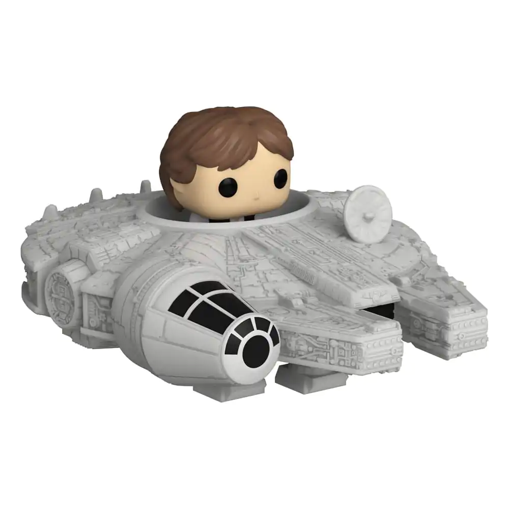 Star Wars Bitty Funko POP! Figurina de Vinil Rides Display Han Solo w/Millenium Falcon 2,5 cm poza produsului