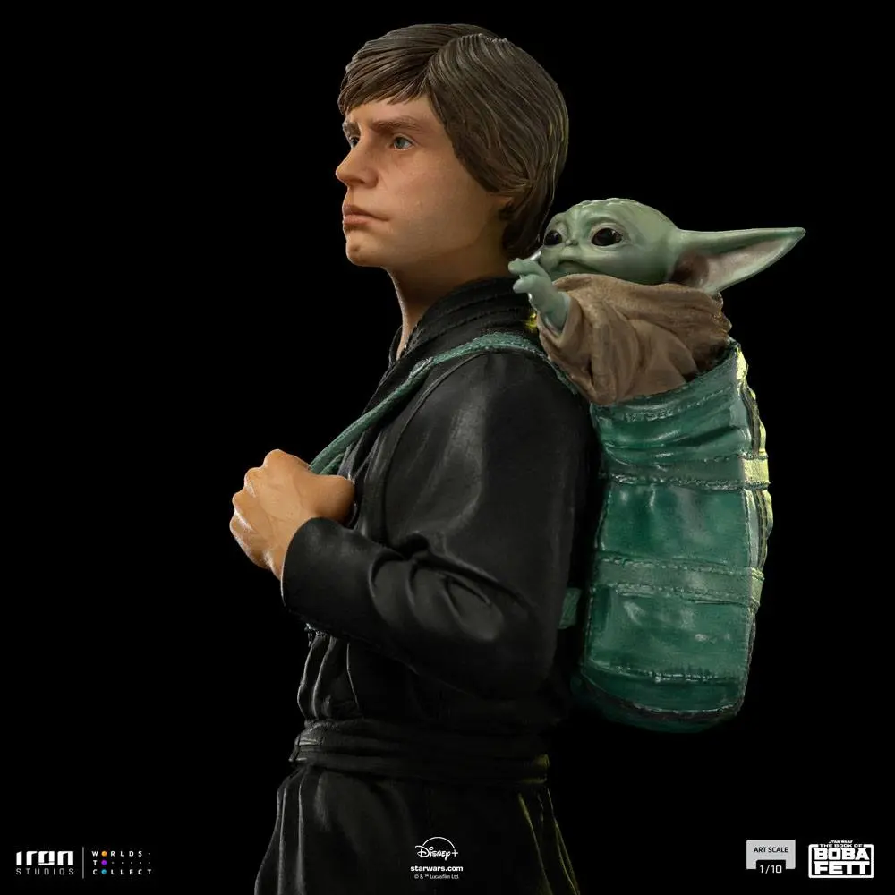 Star Wars Book of Boba Fett Statuie Art Scale 1/10 Luke Skywalker & Grogu Training 20 cm poza produsului