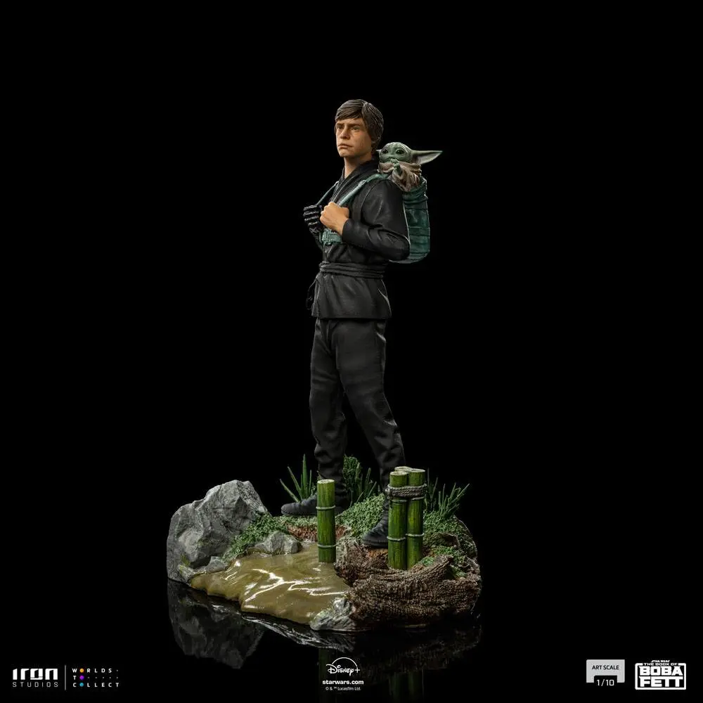 Star Wars Book of Boba Fett Statuie Art Scale 1/10 Luke Skywalker & Grogu Training 20 cm poza produsului