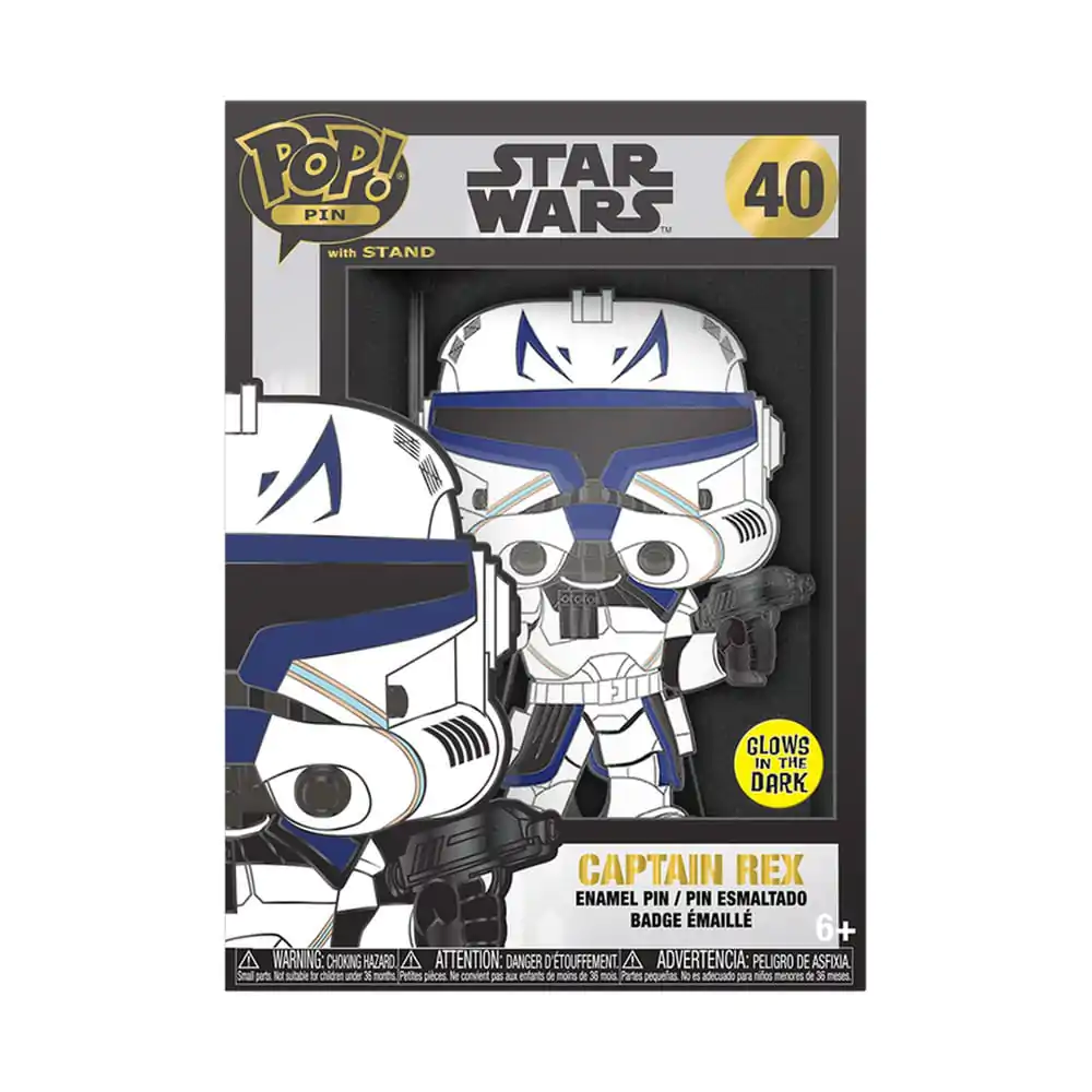 Star Wars Clone Wars Loungefly POP! Pin Emailat Căpitanul Rex (Strălucește-în-Întuneric) 10 cm poza produsului