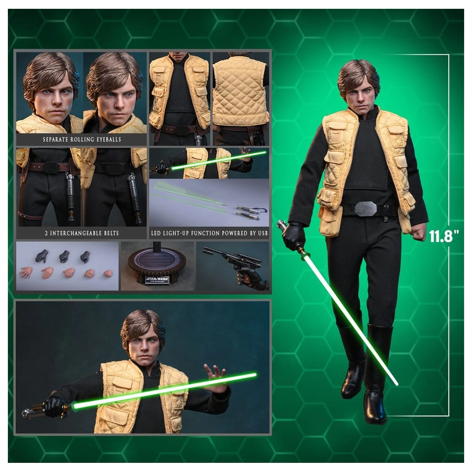Star Wars Comic Masterpiece figurina de acțiune 1/6 Luke Skywalker (Shadows Of The Empire) (Hot Toys Exclusive) 28 cm poza produsului