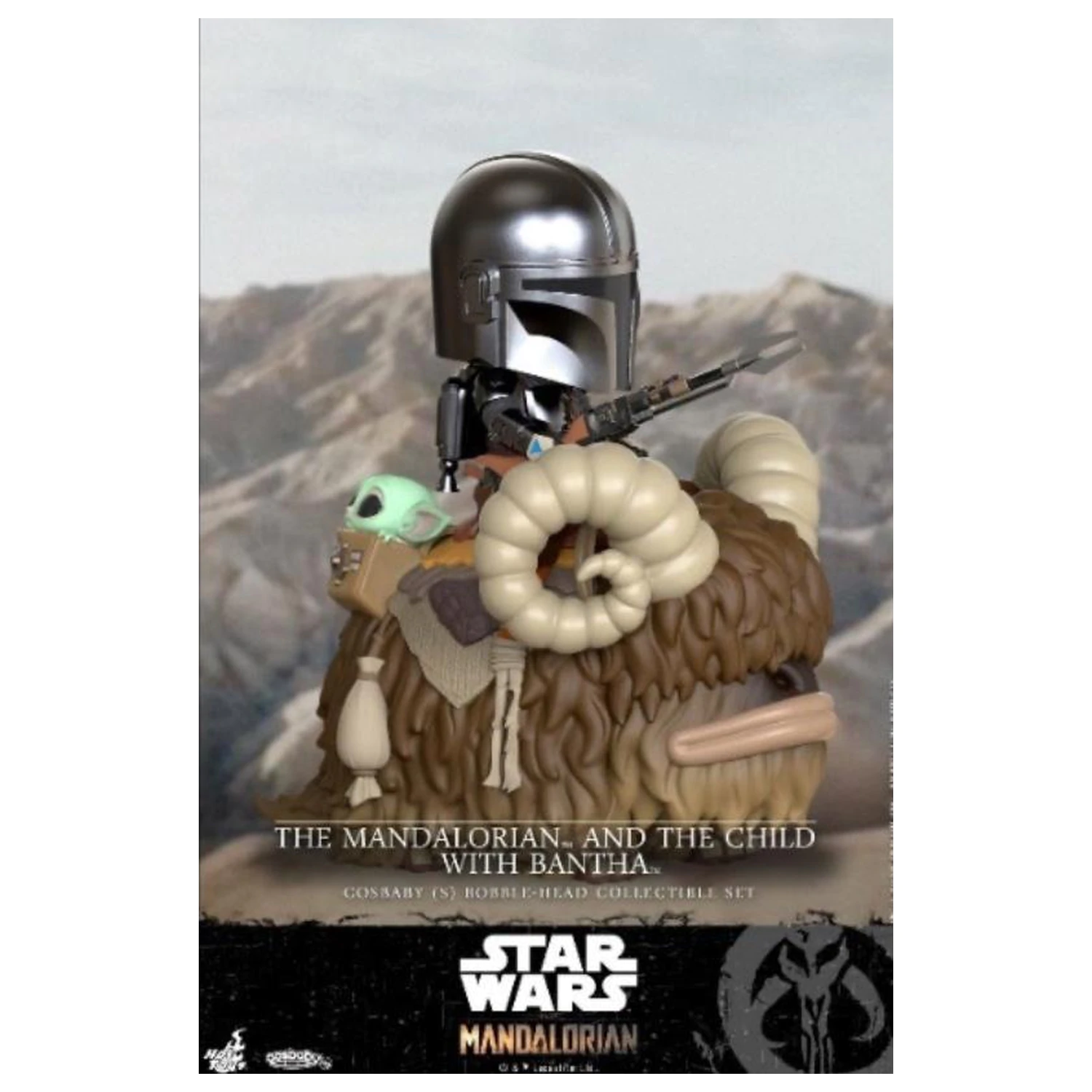 Figurina Star Wars Cosbaby Wave 3 The Mandalorian & The Child with Bantha poza produsului