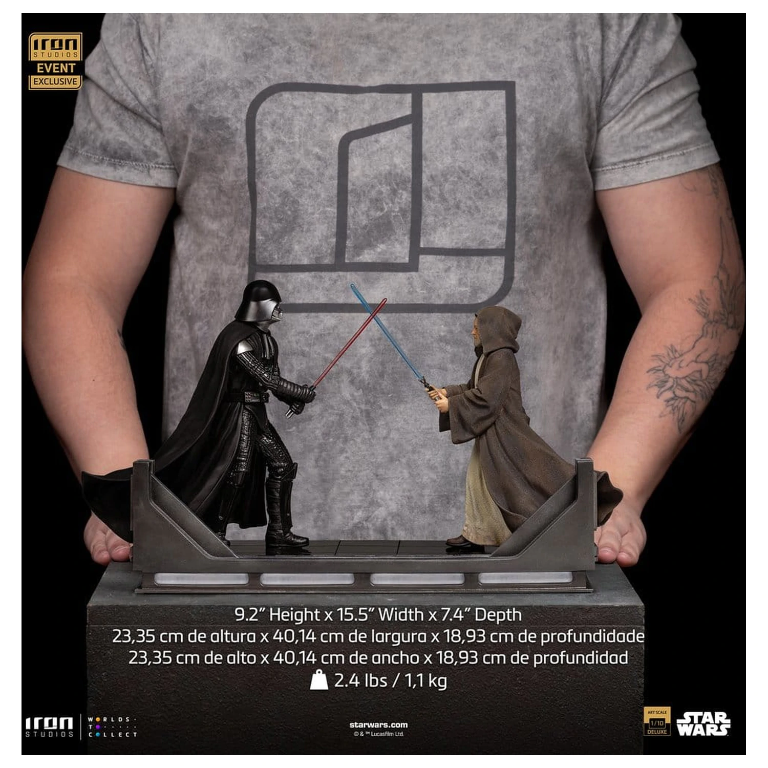 Star Wars Deluxe Art Scale Statuie 1/10 Darth Vader Vs Obi-Wan Kenobi (CCXP Exclusive 2025) 24 cm poza produsului