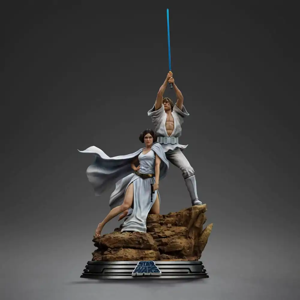 Star Wars Statuie artistică Deluxe la scară 1/10 Luke și Leia 41 cm poza produsului