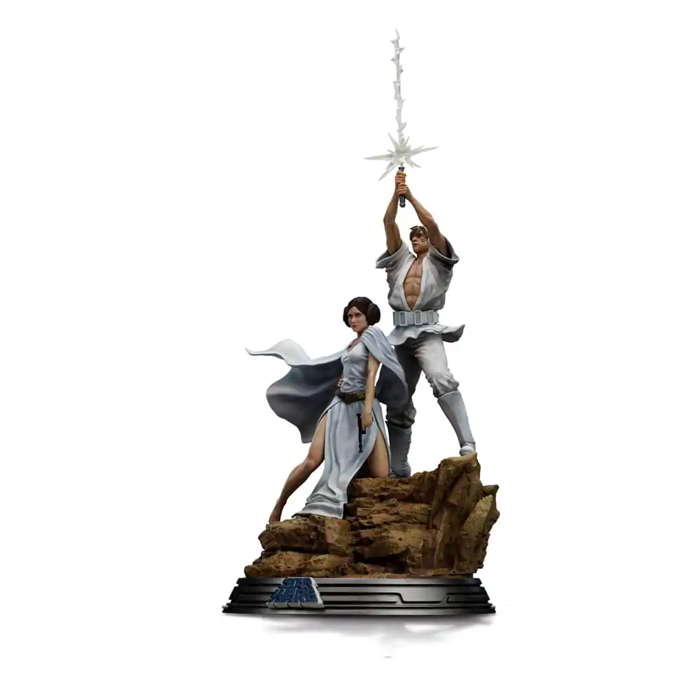 Star Wars Statuie artistică Deluxe la scară 1/10 Luke și Leia 41 cm poza produsului