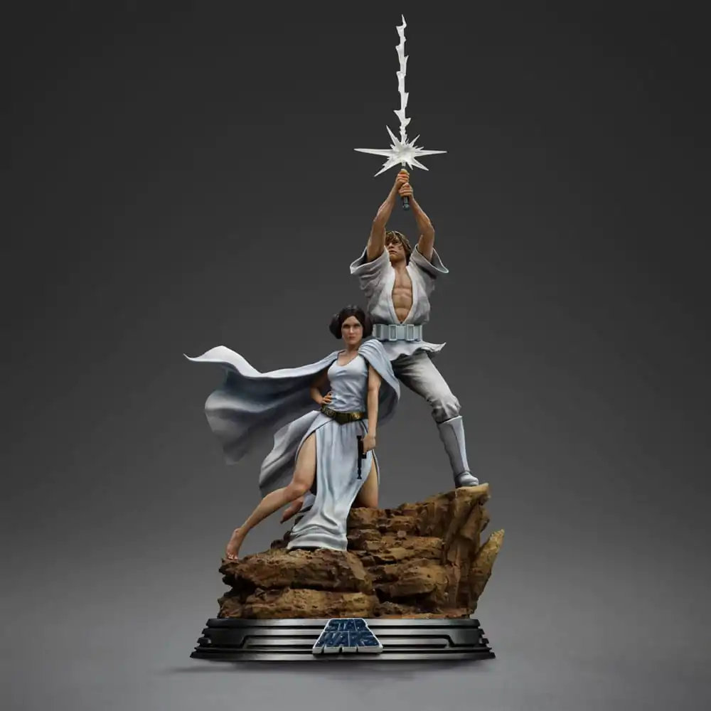 Star Wars Statuie artistică Deluxe la scară 1/10 Luke și Leia 41 cm poza produsului