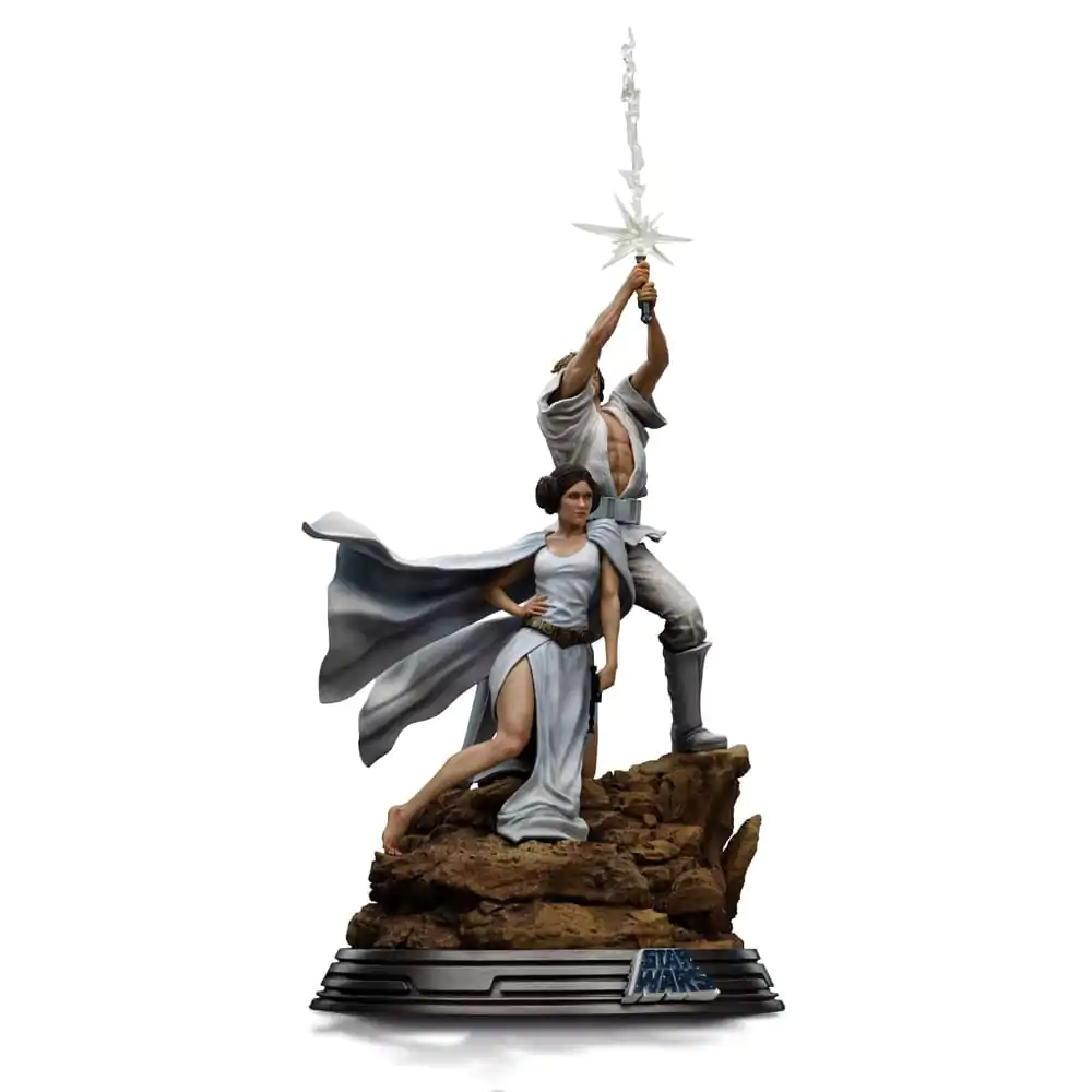 Star Wars Statuie artistică Deluxe la scară 1/10 Luke și Leia 41 cm poza produsului