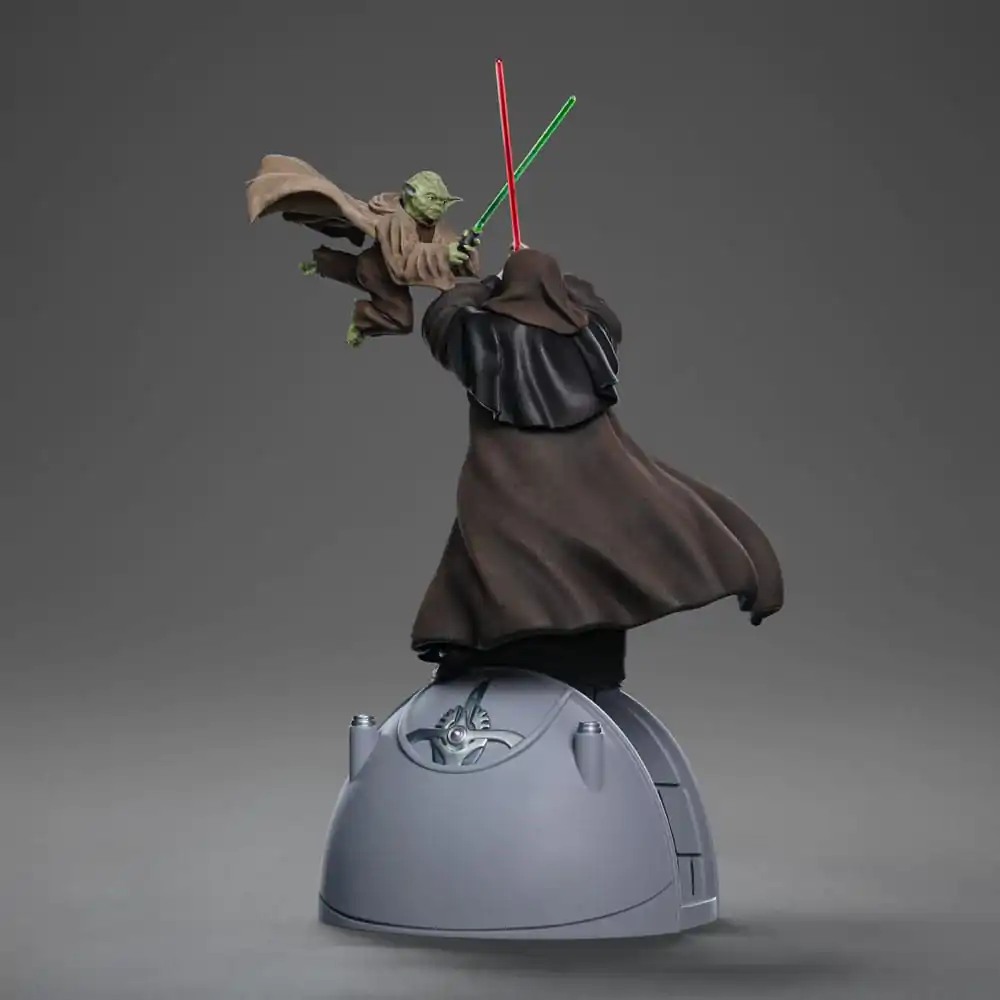 Statuie artistică de lux la scară 1/10 Star Wars Yoda vs Emperor Palpatine (CCXP Exclusive 2024) 31 cm poza produsului