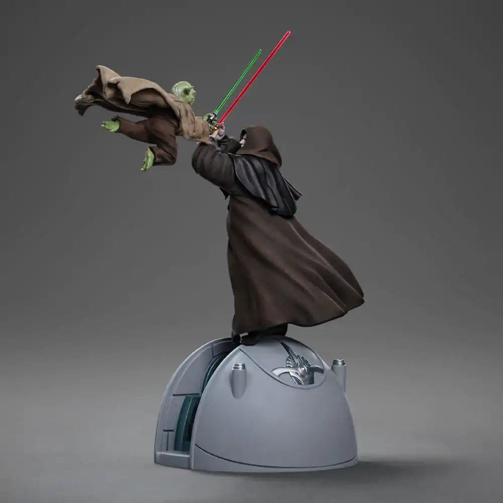 Statuie artistică de lux la scară 1/10 Star Wars Yoda vs Emperor Palpatine (CCXP Exclusive 2024) 31 cm poza produsului