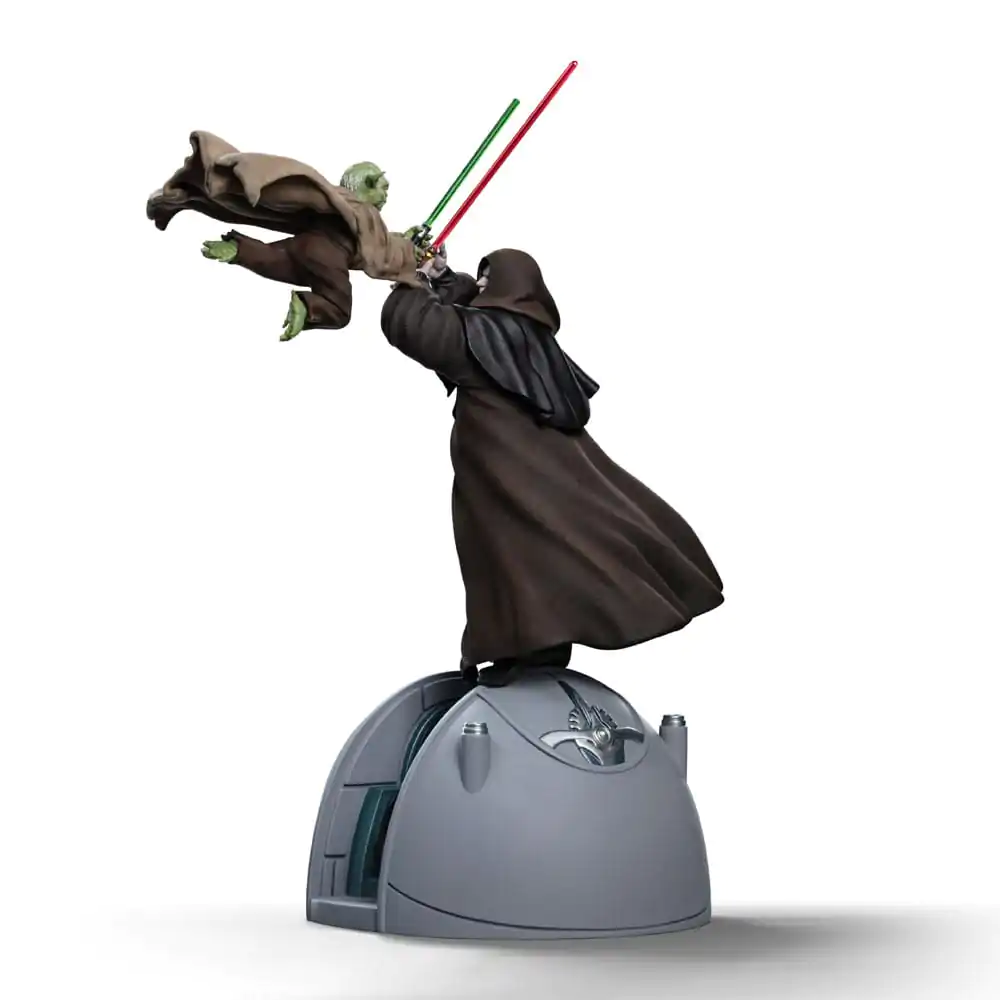 Statuie artistică de lux la scară 1/10 Star Wars Yoda vs Emperor Palpatine (CCXP Exclusive 2024) 31 cm poza produsului