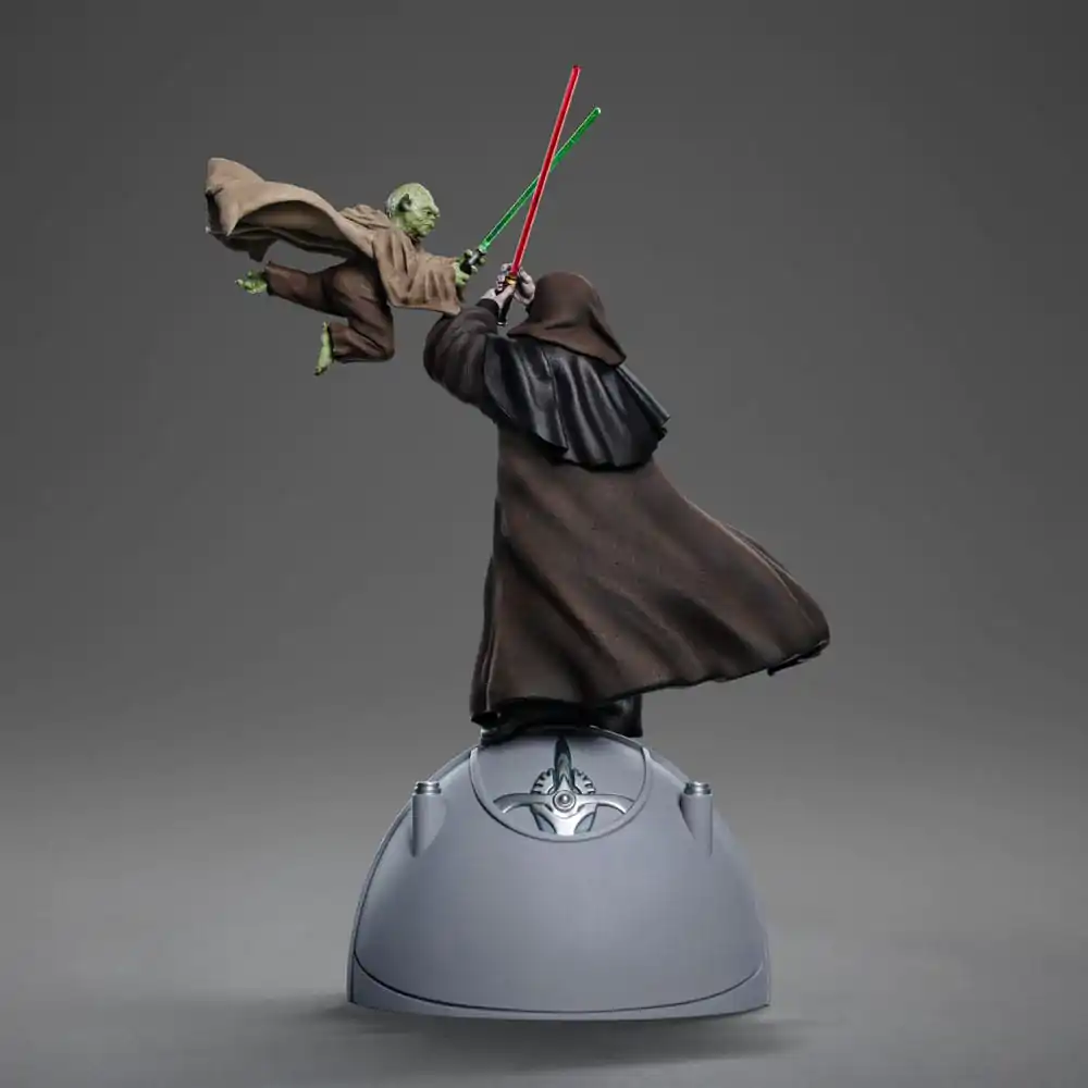 Statuie artistică de lux la scară 1/10 Star Wars Yoda vs Emperor Palpatine (CCXP Exclusive 2024) 31 cm poza produsului