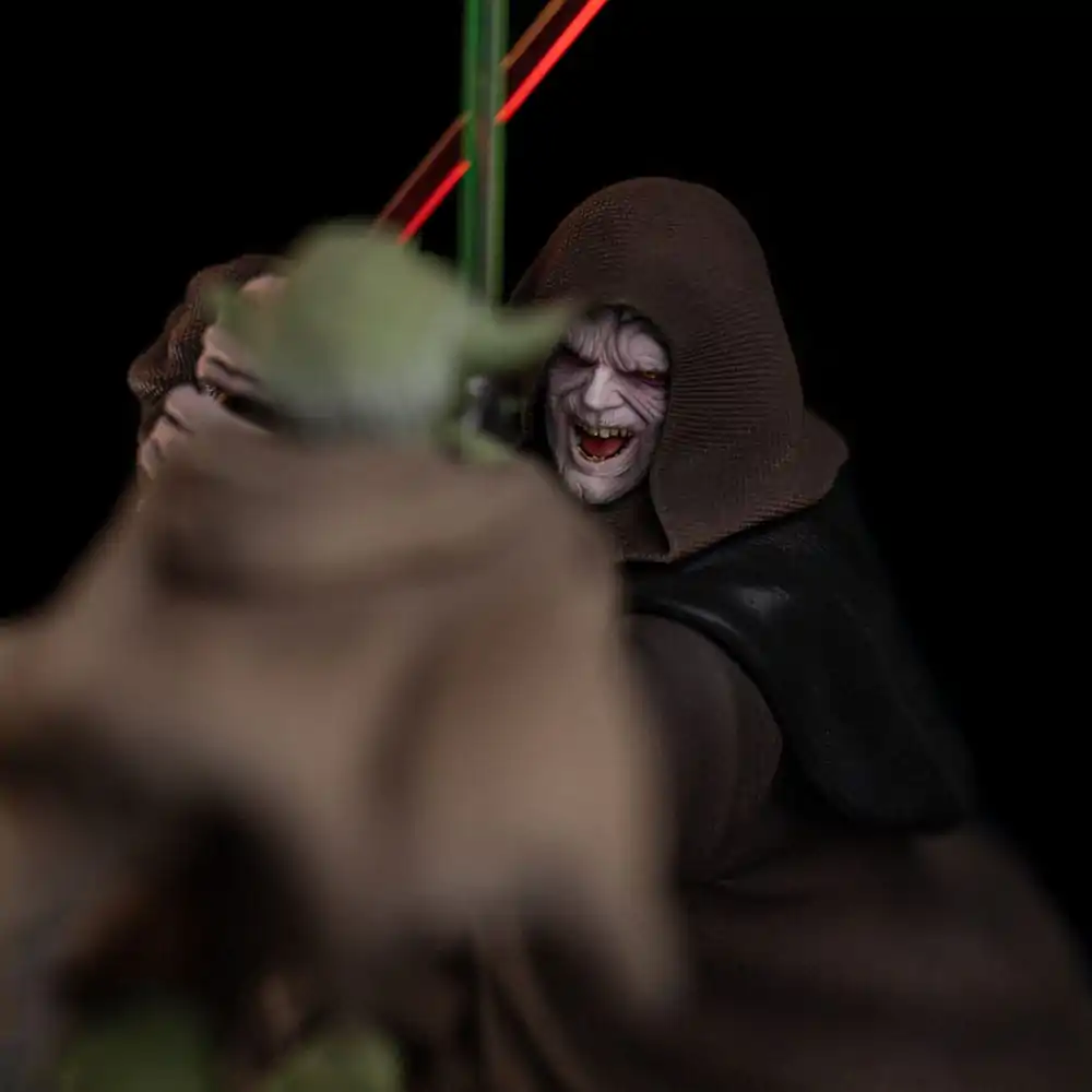 Statuie artistică de lux la scară 1/10 Star Wars Yoda vs Emperor Palpatine (CCXP Exclusive 2024) 31 cm poza produsului