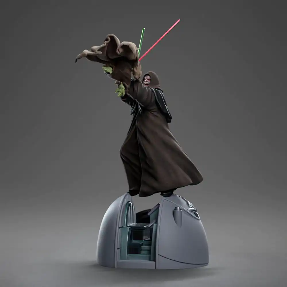 Statuie artistică de lux la scară 1/10 Star Wars Yoda vs Emperor Palpatine (CCXP Exclusive 2024) 31 cm poza produsului