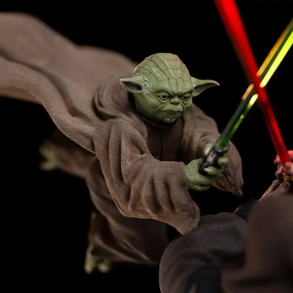 Statuie artistică de lux la scară 1/10 Star Wars Yoda vs Emperor Palpatine (CCXP Exclusive 2024) 31 cm poza produsului