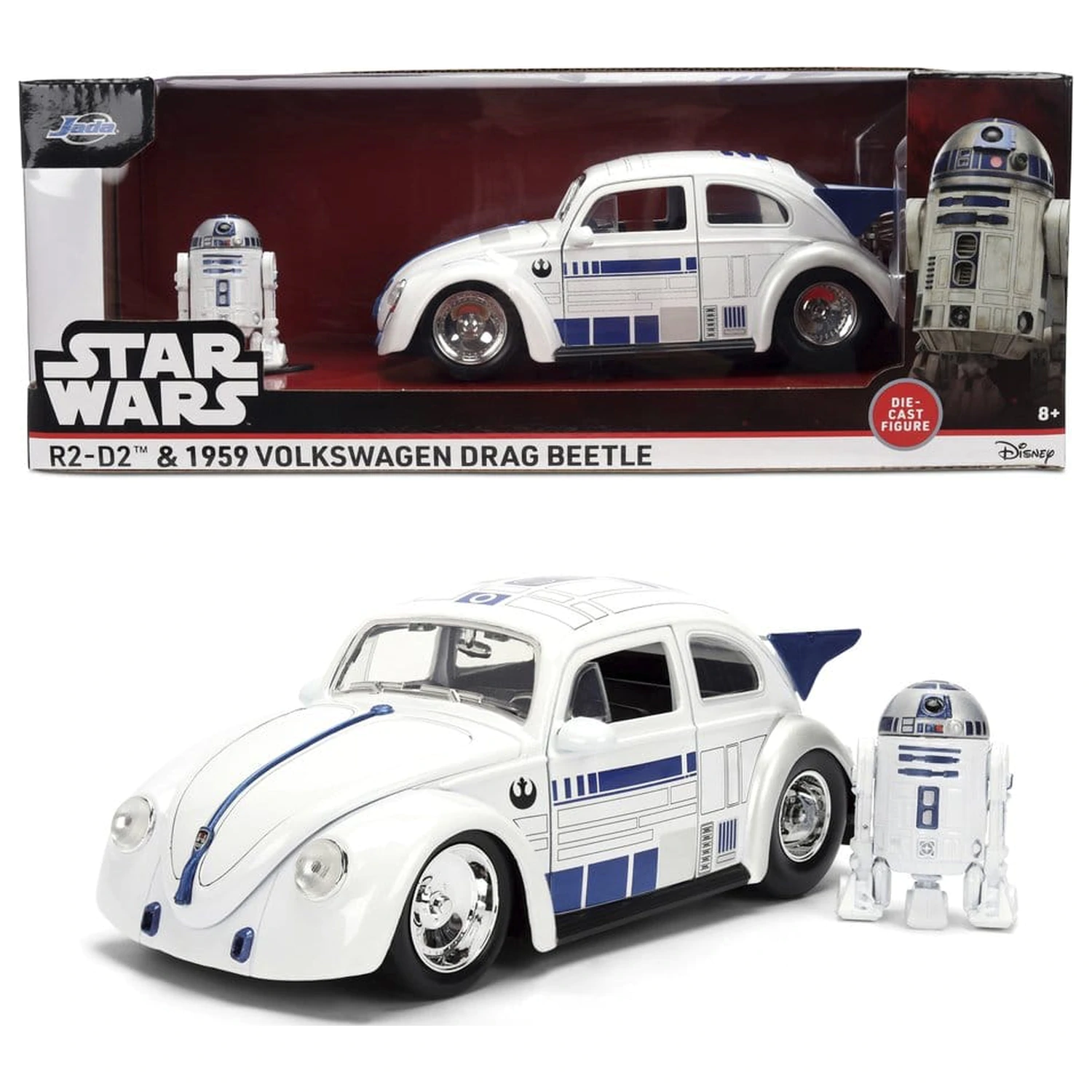 Star Wars model din metal turnat 1:24 R2-D2 1959 VW Drag Beetle poza produsului